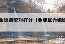 免费算命婚姻配对打分（免费算命婚姻免费测试）