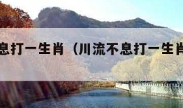 川流不息打一生肖（川流不息打一生肖是什么）