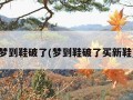 梦到鞋破了(梦到鞋破了买新鞋)