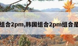 韩国组合2pm,韩国组合2pm组合是什么