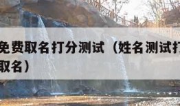 姓名网免费取名打分测试（姓名测试打分起名网免费取名）