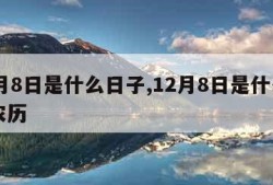 12月8日是什么日子,12月8日是什么日子农历