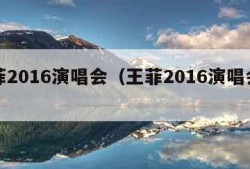 王菲2016演唱会（王菲2016演唱会门票）