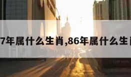 87年属什么生肖,86年属什么生肖