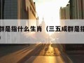 三五成群是指什么生肖（三五成群是指什么生肖数字）