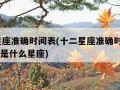 十二星座准确时间表(十二星座准确时间表12月23是什么星座)