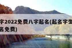 起名字2022免费八字起名(起名字生辰八字起名免费)