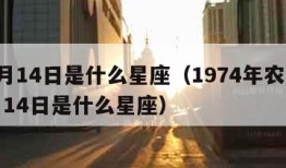 10月14日是什么星座（1974年农历10月14日是什么星座）