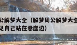 解梦周公解梦大全（解梦周公解梦大全查询免费版梦见自己站在悬崖边）