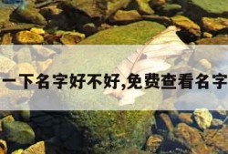 免费查一下名字好不好,免费查看名字好不好