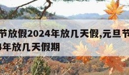 元旦节放假2024年放几天假,元旦节放假2024年放几天假期