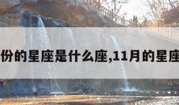 11月份的星座是什么座,11月的星座是啥