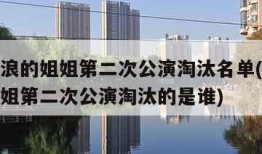 乘风破浪的姐姐第二次公演淘汰名单(乘风破浪的姐姐第二次公演淘汰的是谁)