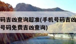 手机号码吉凶查询超准(手机号码吉凶查询超准手机号码免费吉凶查询)