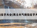 微信名字大全(男士大气微信名字大全)