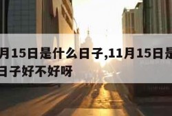 11月15日是什么日子,11月15日是什么日子好不好呀