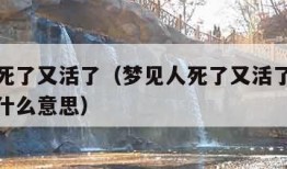 梦见人死了又活了（梦见人死了又活了还和我说话是什么意思）