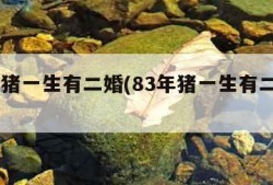 83年猪一生有二婚(83年猪一生有二婚男)