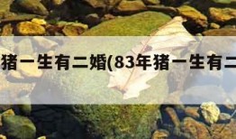 83年猪一生有二婚(83年猪一生有二婚男)