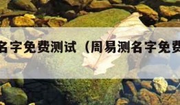 周易测名字免费测试（周易测名字免费测试取取）