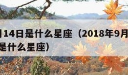 9月14日是什么星座（2018年9月14日是什么星座）