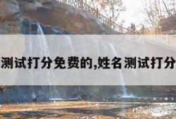 名字测试打分免费的,姓名测试打分大全