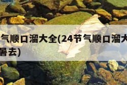 24节气顺口溜大全(24节气顺口溜大全立秋处暑去)