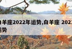 白羊座2022年运势,白羊座 2021 运势