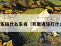 死里逃生指什么生肖（死里逃生打什么生肖）