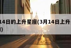 3月14日的上升星座(3月14日上升星座查询)