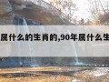 90年属什么的生肖的,90年属什么生肖的属性