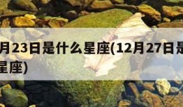 12月23日是什么星座(12月27日是什么星座)