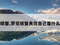 梦见螃蟹,梦见螃蟹夹住自己是什么预兆