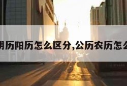 农历阴历阳历怎么区分,公历农历怎么区分