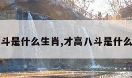 才高八斗是什么生肖,才高八斗是什么生肖啊