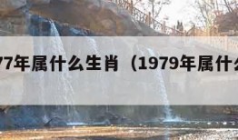 1977年属什么生肖（1979年属什么生肖）