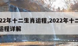 2022年十二生肖运程,2022年十二生肖运程详解