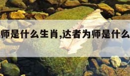 达者为师是什么生肖,达者为师是什么生肖动物