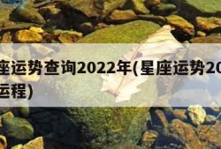 星座运势查询2022年(星座运势2022年运程)