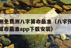 八字预测免费测八字算命最准（八字预测免费测八字算命最准app下载安装）