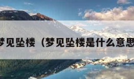 梦见坠楼（梦见坠楼是什么意思）