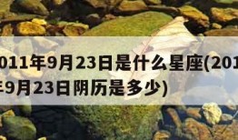 2011年9月23日是什么星座(2011年9月23日阴历是多少)