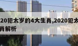 2020犯太岁的4大生肖,2020犯太岁生肖解析