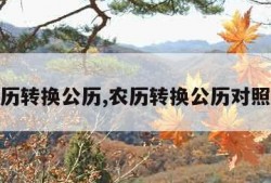 农历转换公历,农历转换公历对照表