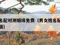 男女姓名配对测姻缘免费（男女姓名配对测姻缘免费版）