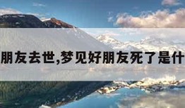 梦见好朋友去世,梦见好朋友死了是什么意思