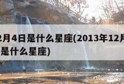 12月4日是什么星座(2013年12月4日是什么星座)