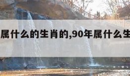 90年属什么的生肖的,90年属什么生肖的婚配