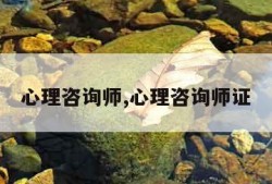 心理咨询师,心理咨询师证