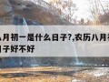 农历八月初一是什么日子?,农历八月初一是什么日子好不好